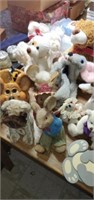 Large Box of Plush Animals Bears Mice Dogs Other
