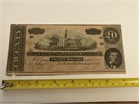 1864 $20 confederate bill