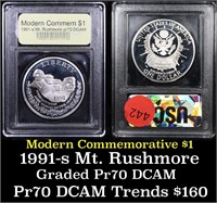 Proof 1991-S Mount Rushmore Modern Commem Dollar $
