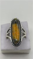 Bumblebee Jasper Sterling Ring Size 8.5