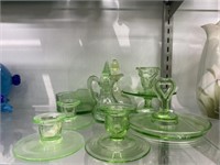 Green Depression Glassware