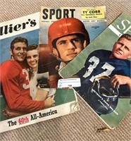 3 pcs Vintage Sports Magazines