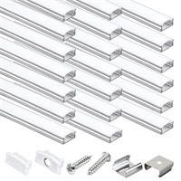 Tiianmai 20-Pack 3.3ft/1Meter U Shape LED Aluminu