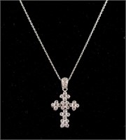 750 Gold Diamond Cross Necklace