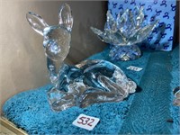 Princess House Deer silver crystal