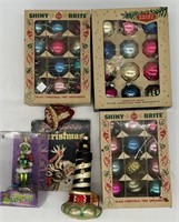 Lot Vintage Shiny Brite Christmas Ornaments