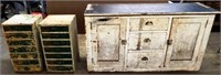 Vintage Cupboard Base & Multi-Drawer Cabinets