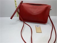 RED LEATHER COACH NO 234-4421 RED ZIPPER TOP