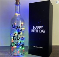 60th Birthday Light Up Birthday Wine Bottle