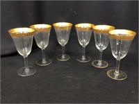 Gold Encrusted Wine Glasses