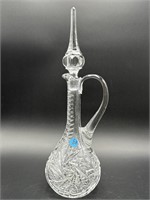 LARGE CUT GLASS DECANTER