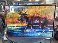 Moose Framed Art 38" x 26"