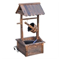 W4040  Anself Accent Rustic Wishing Well Fountain
