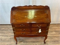 Rosewood Anglo Indian Drop Front Secretary