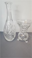 Pinwheel Crystal vase set of 2