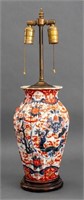Japanese Imari Porcelain Vase Mounted as a Lamp