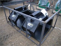 Unused skid steer grapple bucket