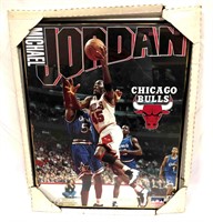 Framed Photograph Of Micheal Jordan Chicago Bulls