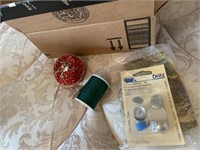 SEWING THREAD, BUTTONS