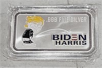 .999 Fine Silver 1 Troy oz - Naughty Boy Biden