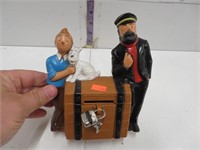 Tintin piggy bank, plastic