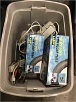 Gray tub--Fun Float tubes, power strips,other misc