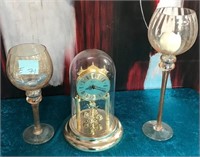 11 - ANNIVERSARY CLOCK & CANDLE HOLDERS (E71)