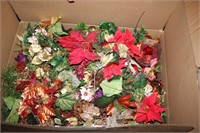 Box of artificial flowers