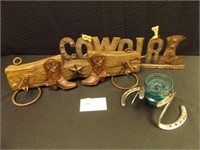 Cowgirl Sign, Boot Hooks, Horseshoe Candle