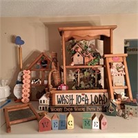 Wood Stand, Wood Signs, WashBoard, Bird House