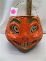 Vintage Halloween Paper Mache Jack-O-Lantern