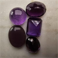 53.85 Ct Faceted & Cabochon Amethyst Gemstones Lot