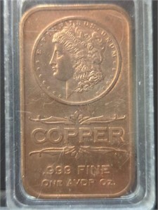 1 oz fine copper bar