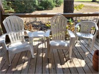 Two Adirondack Chairs, Side Chair and Table