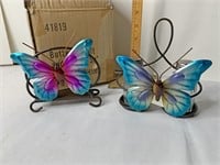 NIB Butterfly salt and pepper and napkin holder