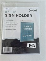 8.5"x11" Nudell Sign Holder