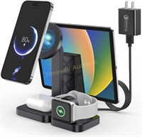 Magnetic Wireless Charging  4 in 1  Black