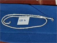 VERY NICE 20" ITALY SILVER ROPE NECKLACE