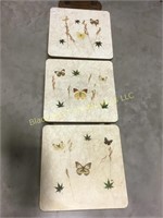 3 Small Butterfly tables
