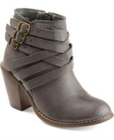 Journee Women's Strap Boot Size 10 Grey $73