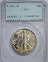 1945-D WALKING LIBERTY HALF DOLLAR