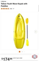 Lifetime Yellow Youth Wave Kayak with Paddles