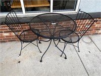 Outdoor 31” Metal Dining Table w/ 2 Chairs