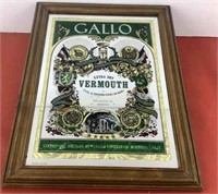 * Gallo Vermouth advertising mirror 21 x 16