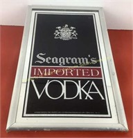 * Segram's Vodka advertising mirror 21 1/2 x 13