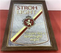 * Stroh Light advertising mirror 15 x 21