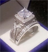 2.50 Ct Princess Engagement ring Wedding set