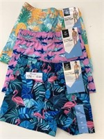 3 New Pairs Kids Size 4T Resort Swim Trunks