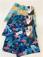 3 New Pairs Kids Size 3T Resort Swim Trunks