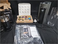 Nespresso espresso maker w/ extras. Bean grinder